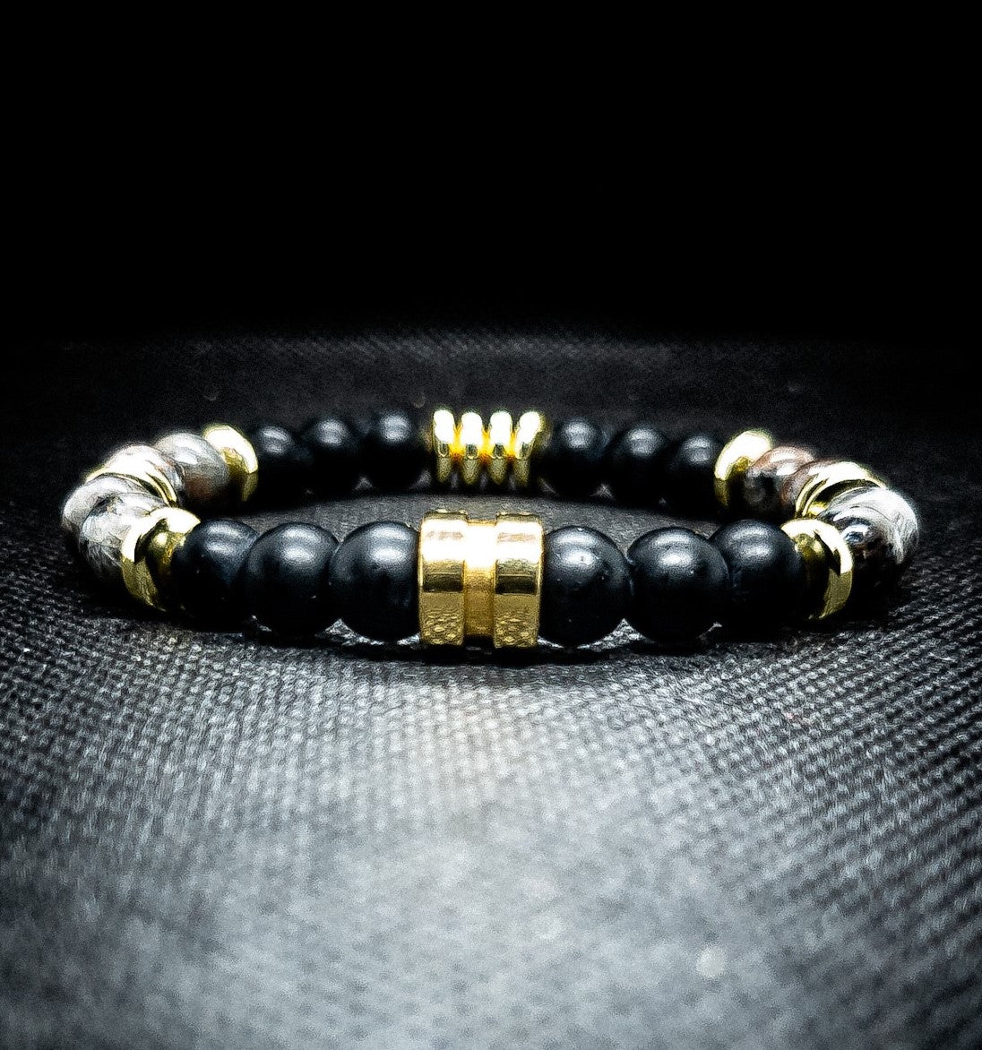 Men's Matte Onyx Stretch Bracelet