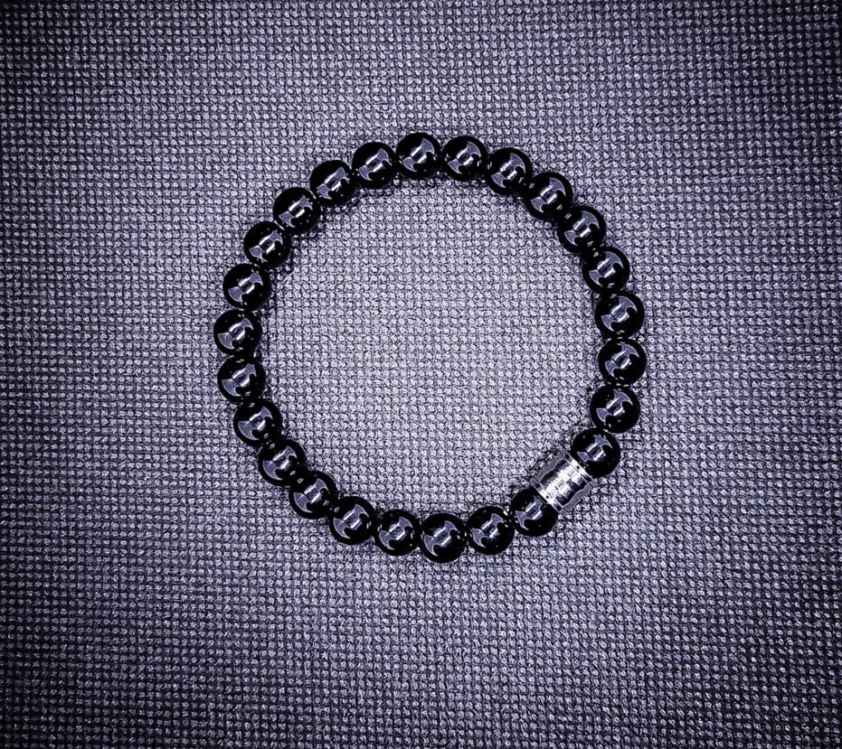 Obsidian negative energy combactive 8mm Stretch Bracelet