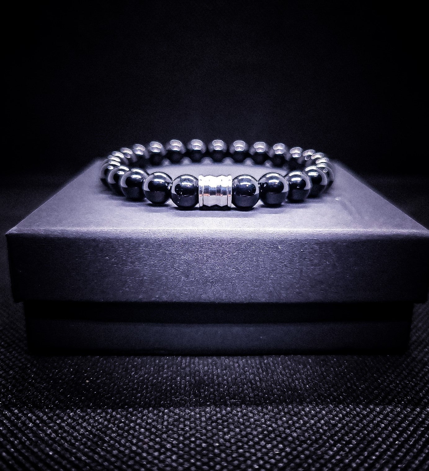 Obsidian negative energy combactive 8mm Stretch Bracelet