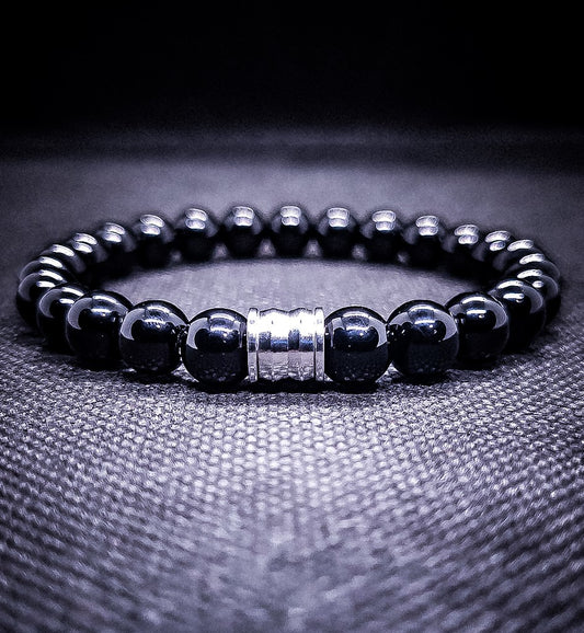 Obsidian negative energy combactive 8mm Stretch Bracelet