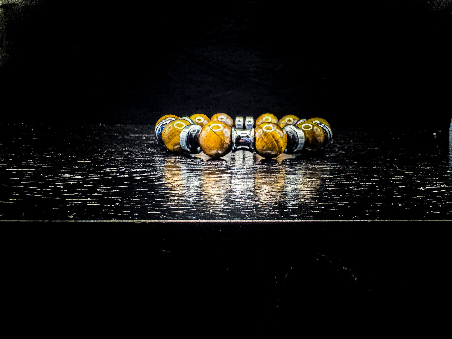 Men’s conquerer 14mm Tigers eye bracelet