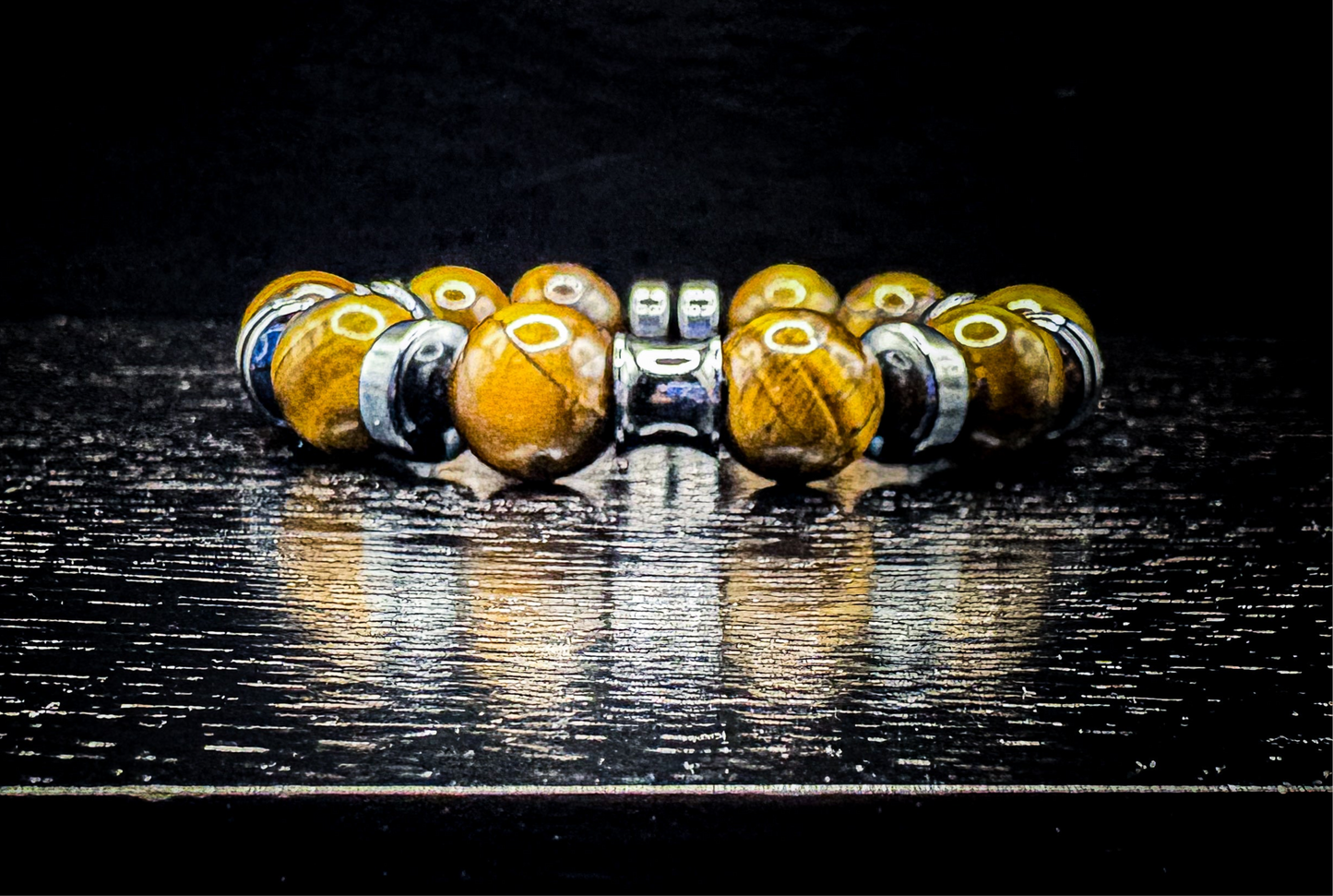 Men’s conquerer 14mm Tigers eye bracelet