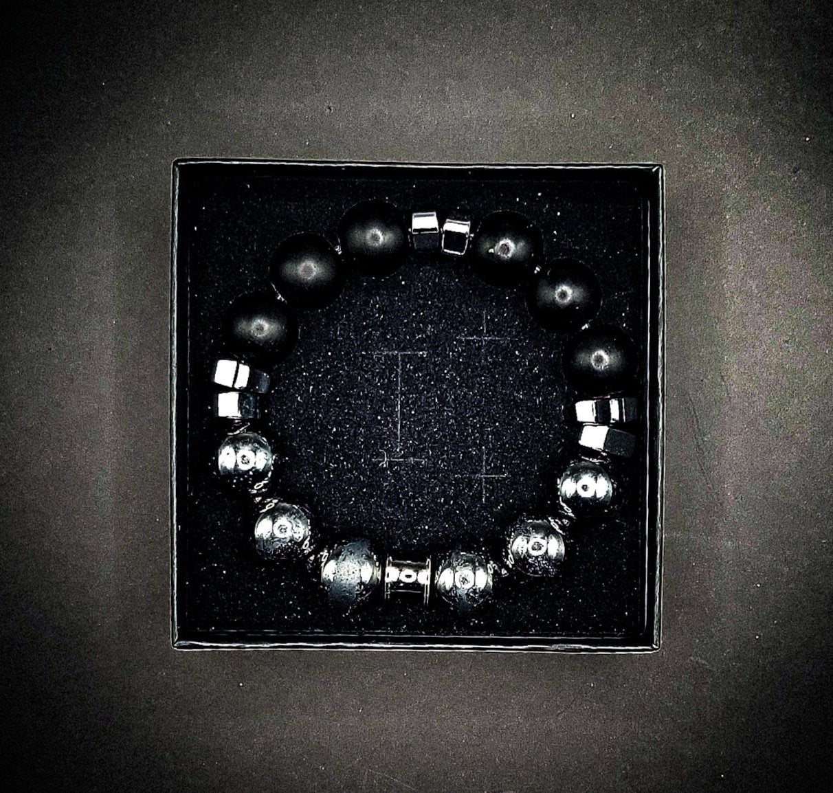 Men's 14mm Hematite Business Bracelet