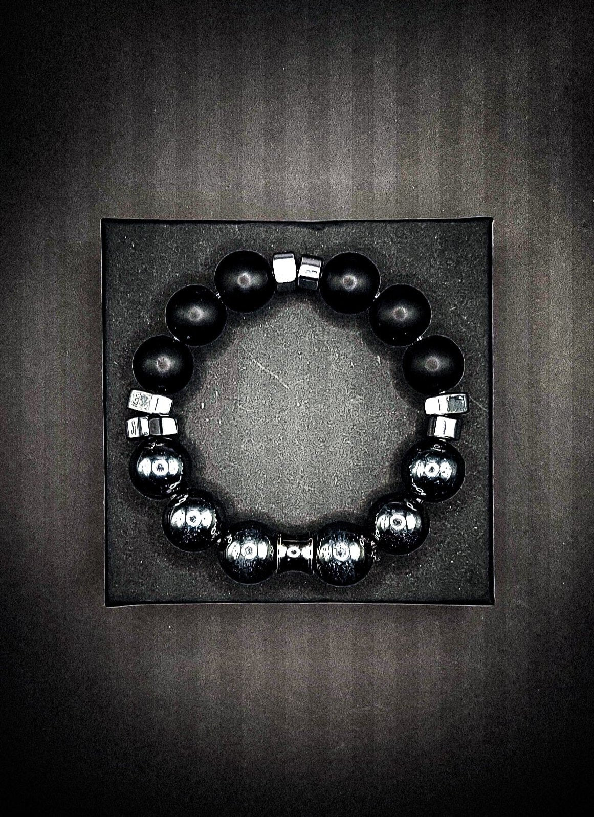 Men's 14mm Hematite Business Bracelet