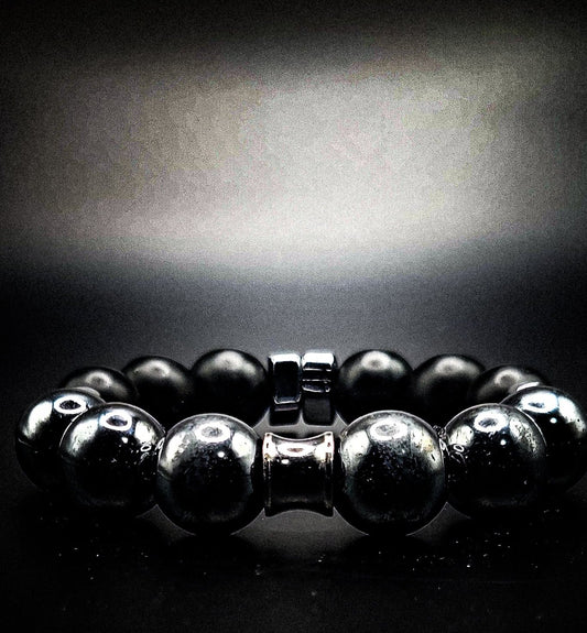 Men's 14mm Hematite Business Bracelet