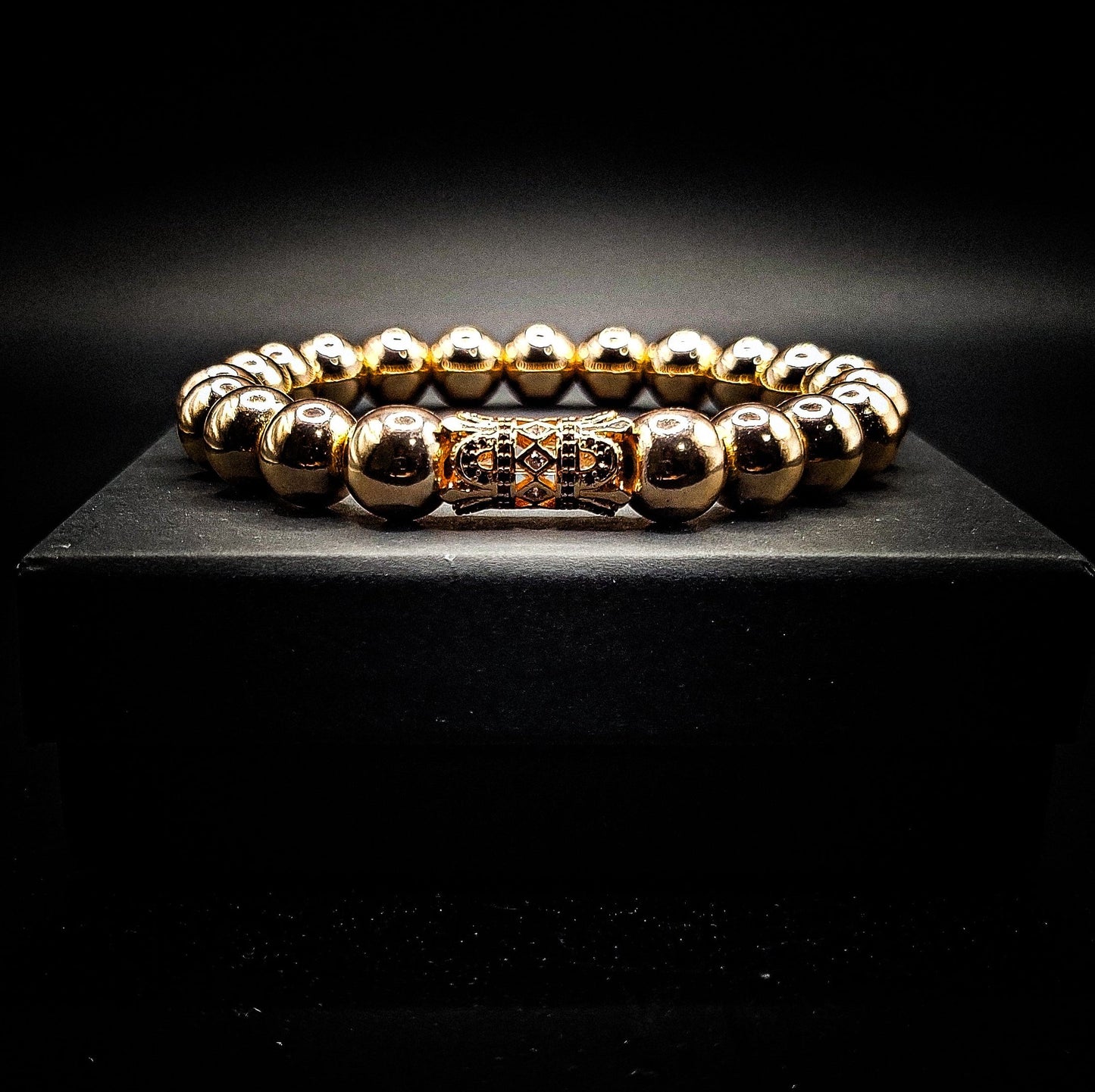 10mm Rose Gold Hematite Stretch Bracelet