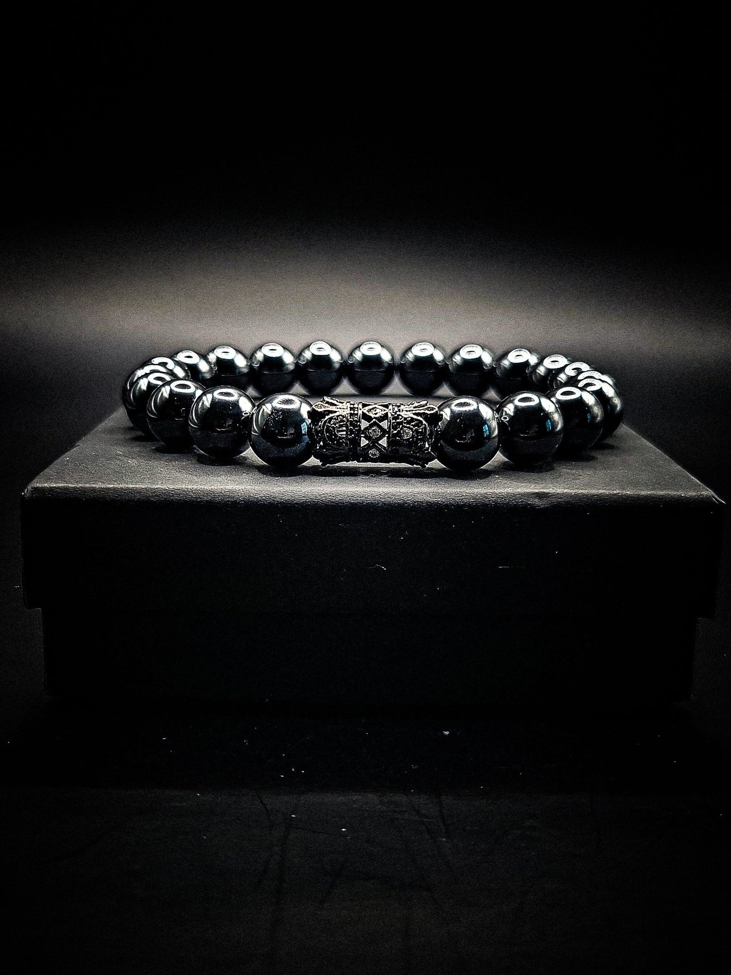 10mm Rose Gold Hematite Stretch Bracelet