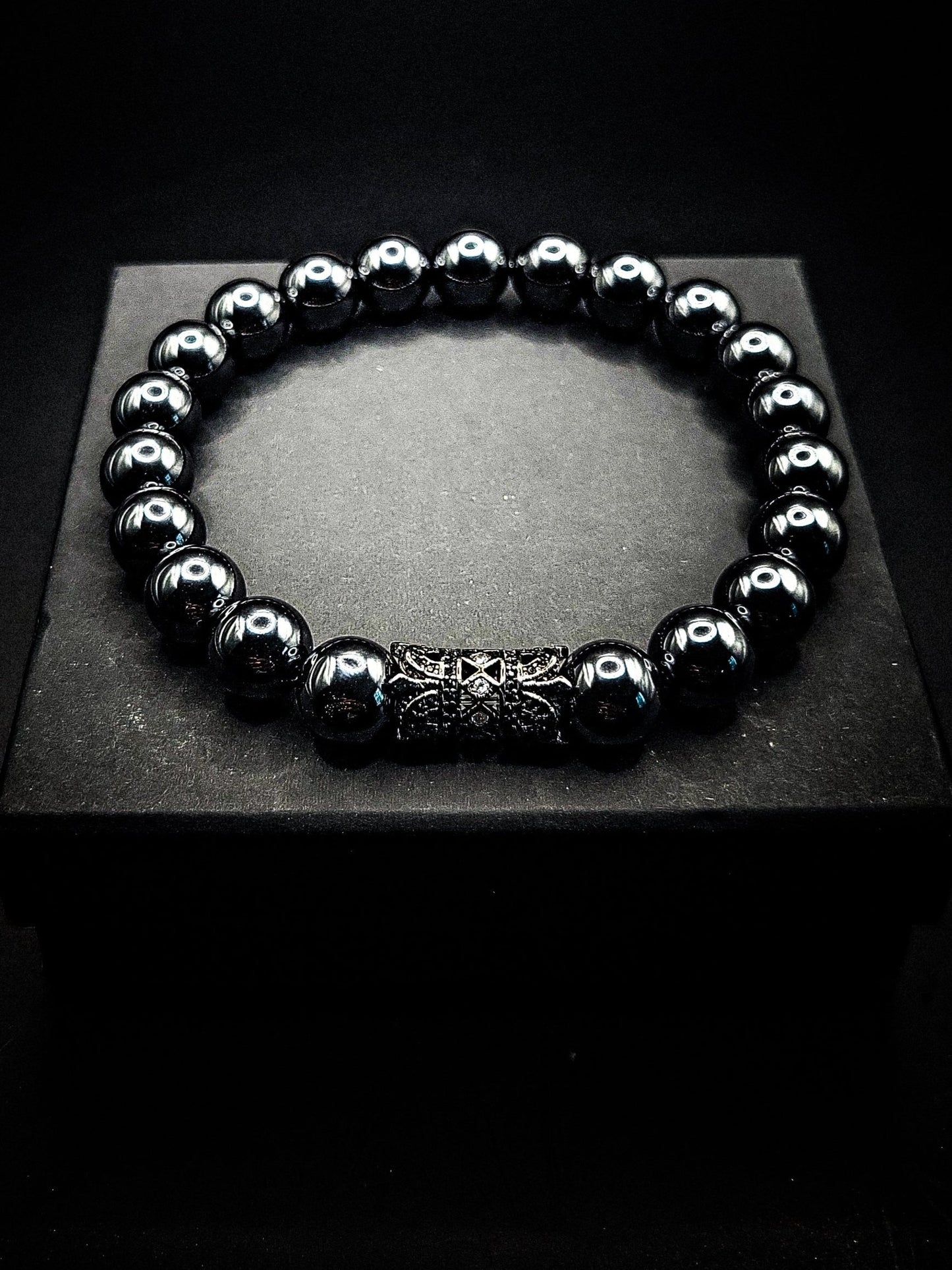 10mm Rose Gold Hematite Stretch Bracelet