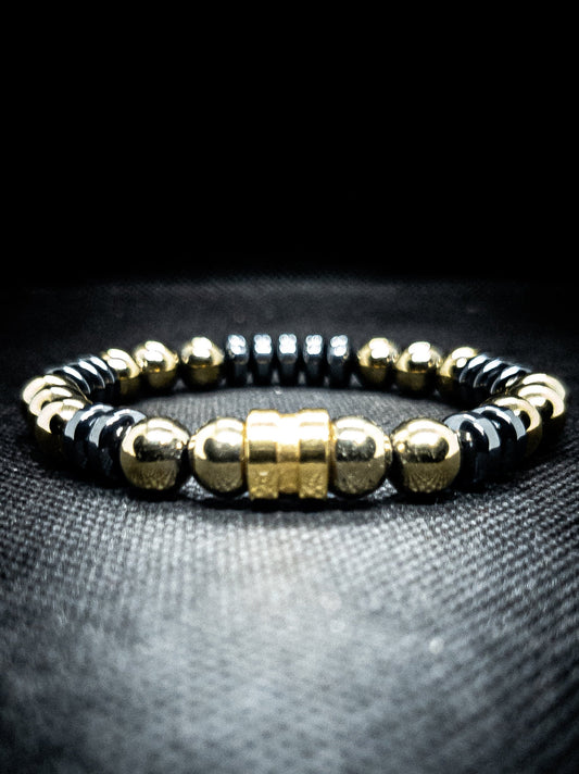 Gold Hematite Stretch Bracelet