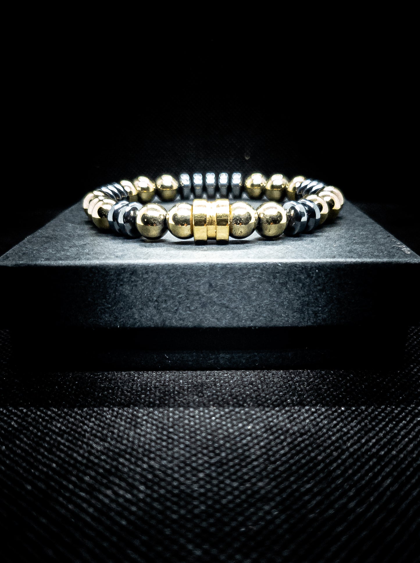 Gold Hematite Stretch Bracelet