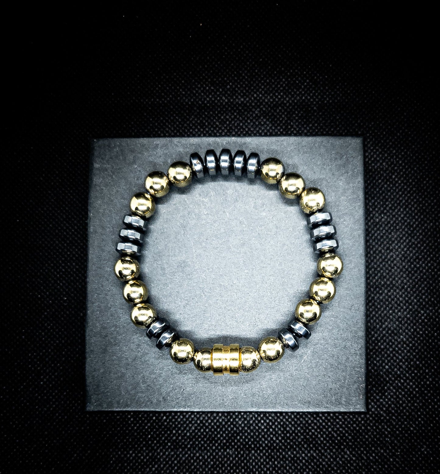 Gold Hematite Stretch Bracelet