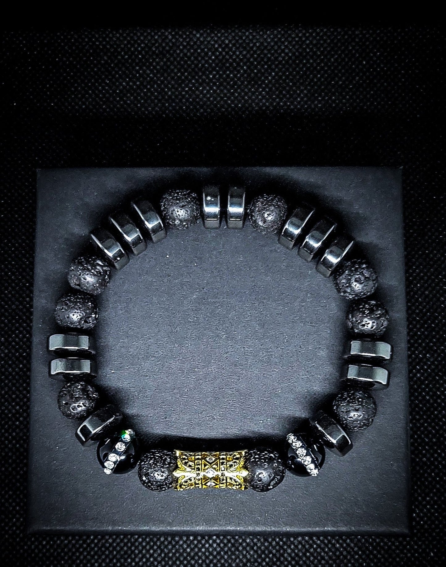 Men's 10mm Volcanic Rock Healing Bracelet