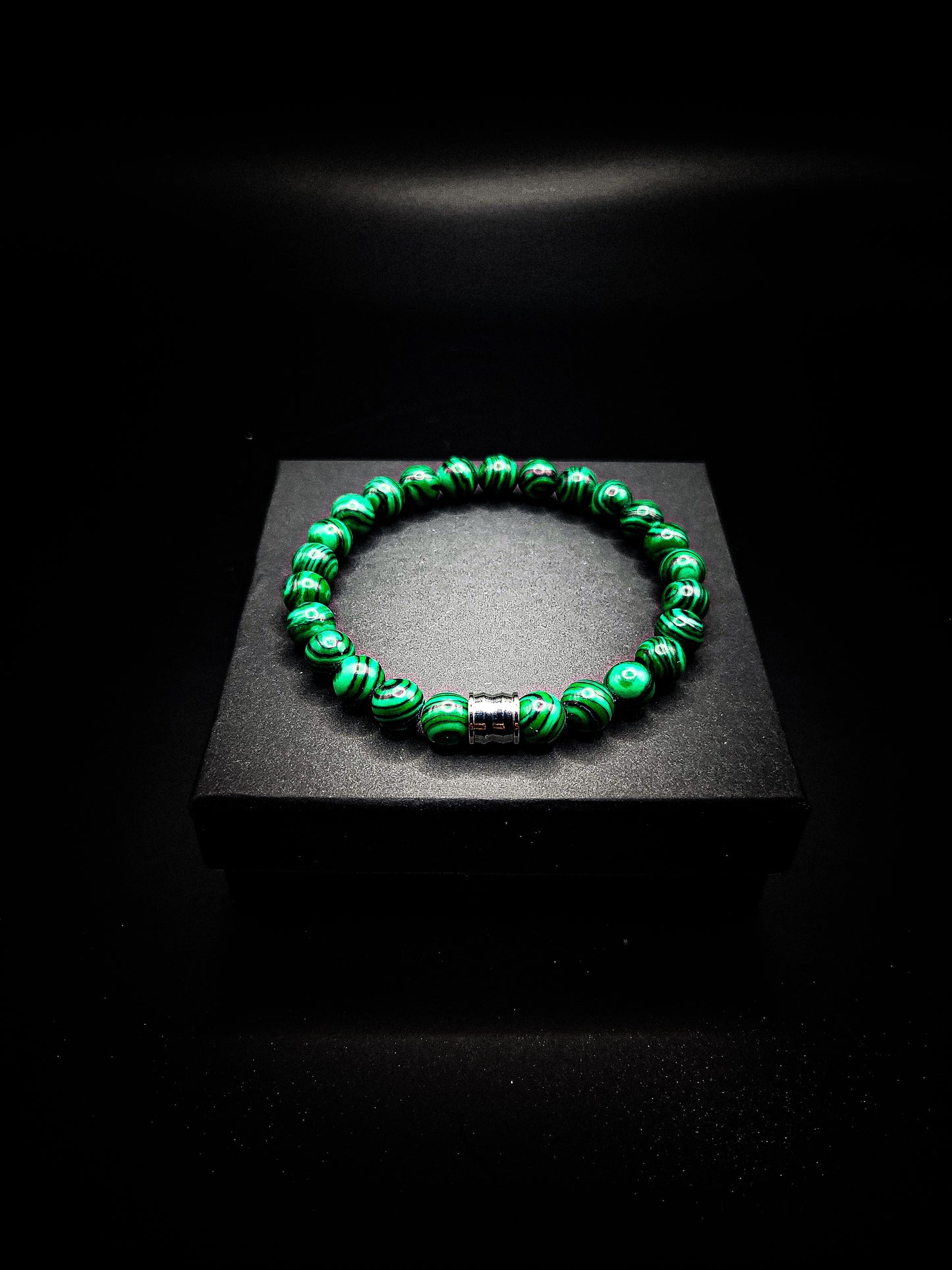 Men's/Women's Malachite Stainless Steel Stretch Bracelet