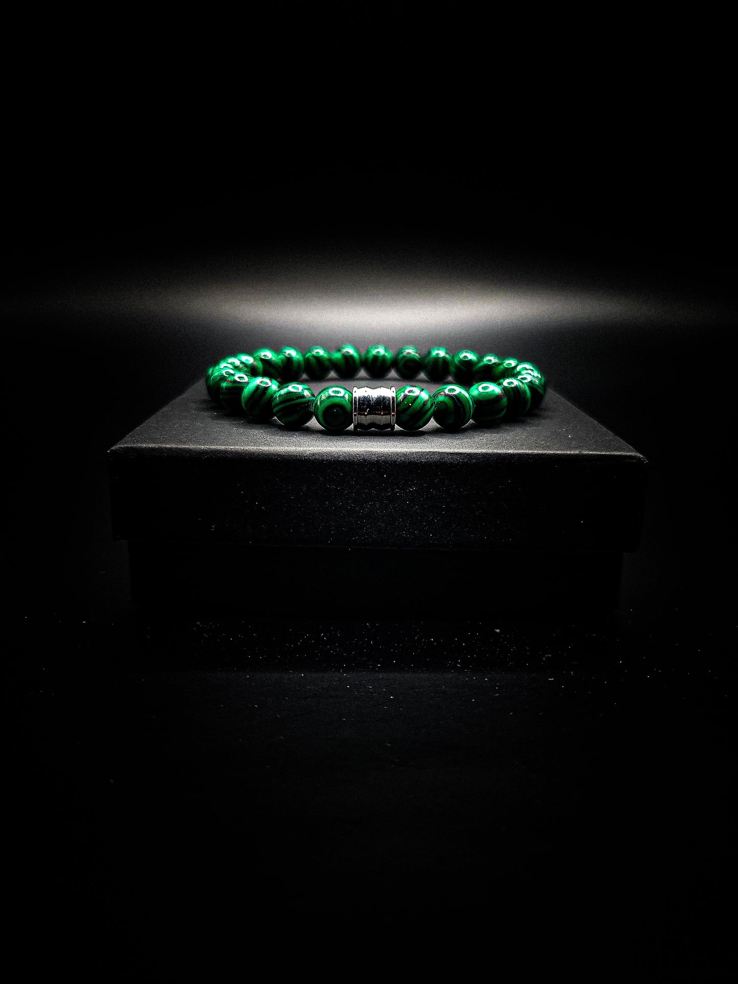 Men's/Women's Malachite Stainless Steel Stretch Bracelet