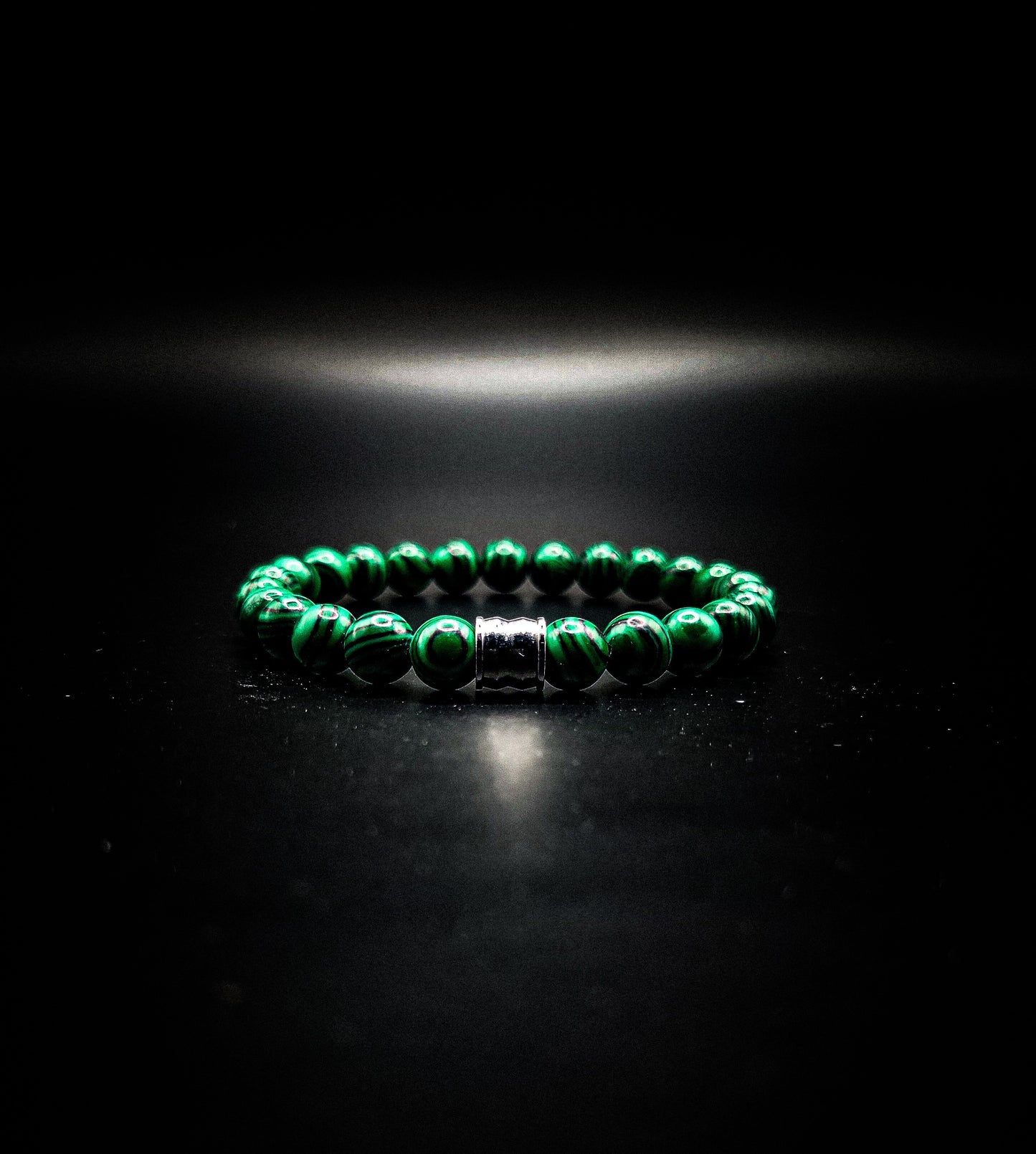 Men's/Women's Malachite Stainless Steel Stretch Bracelet