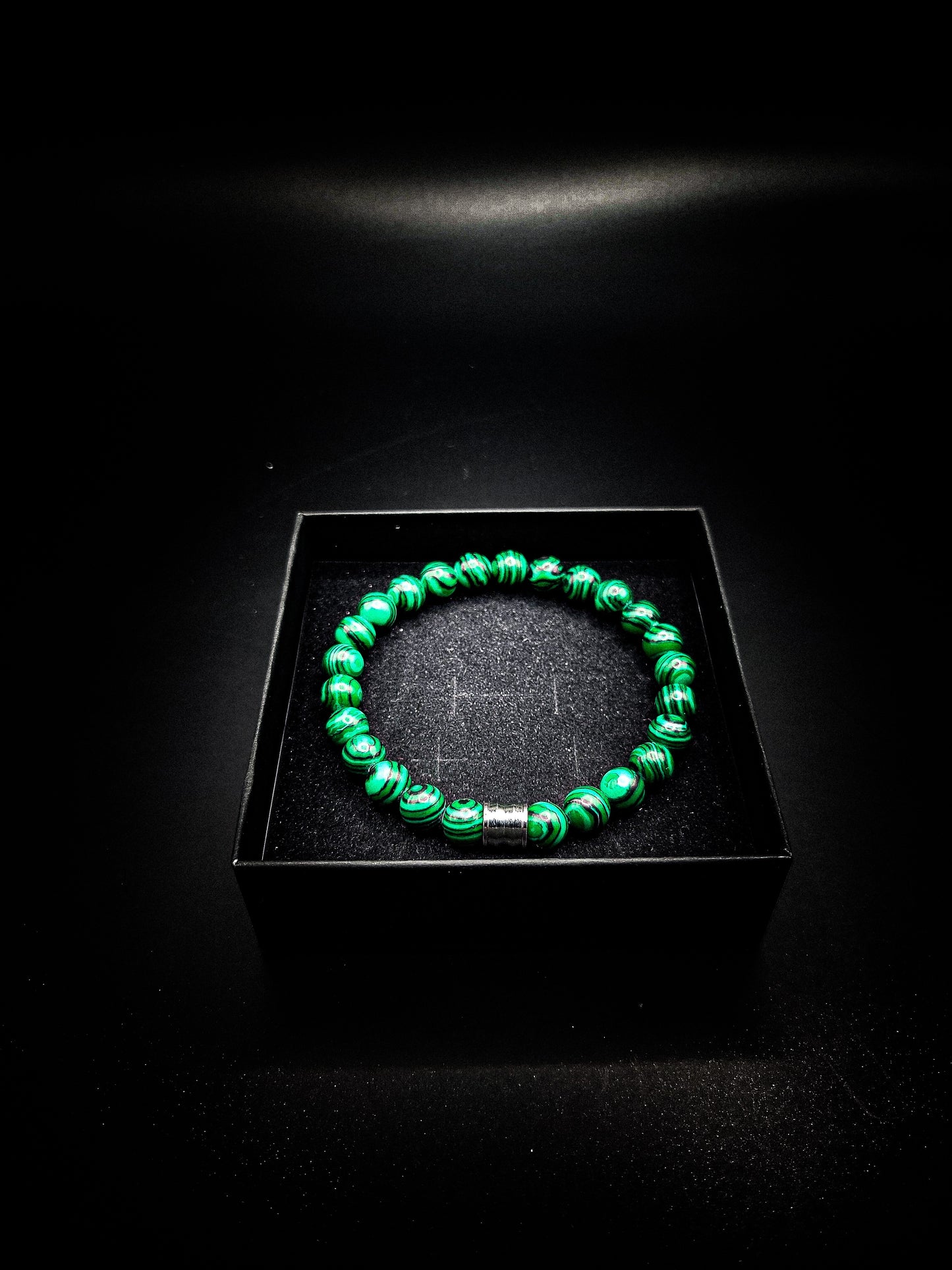 Men's/Women's Malachite Stainless Steel Stretch Bracelet