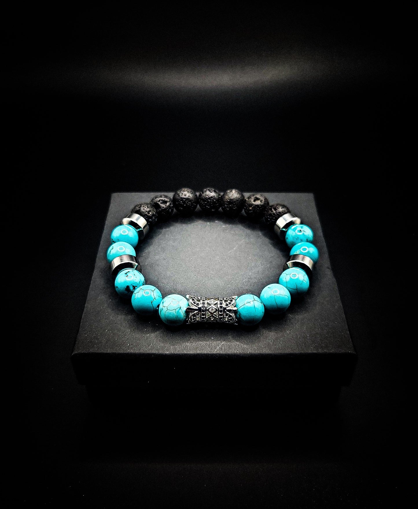 Men's/ Women's 10mm Turquoise stretch bracelet