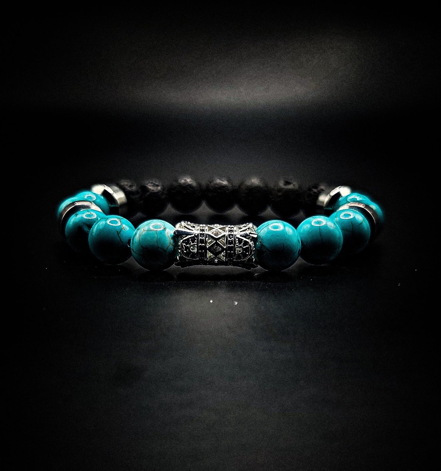 Men's/ Women's 10mm Turquoise stretch bracelet