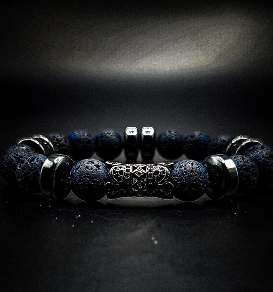 Men's 10mm Volcanic Rock Healing Bracelet