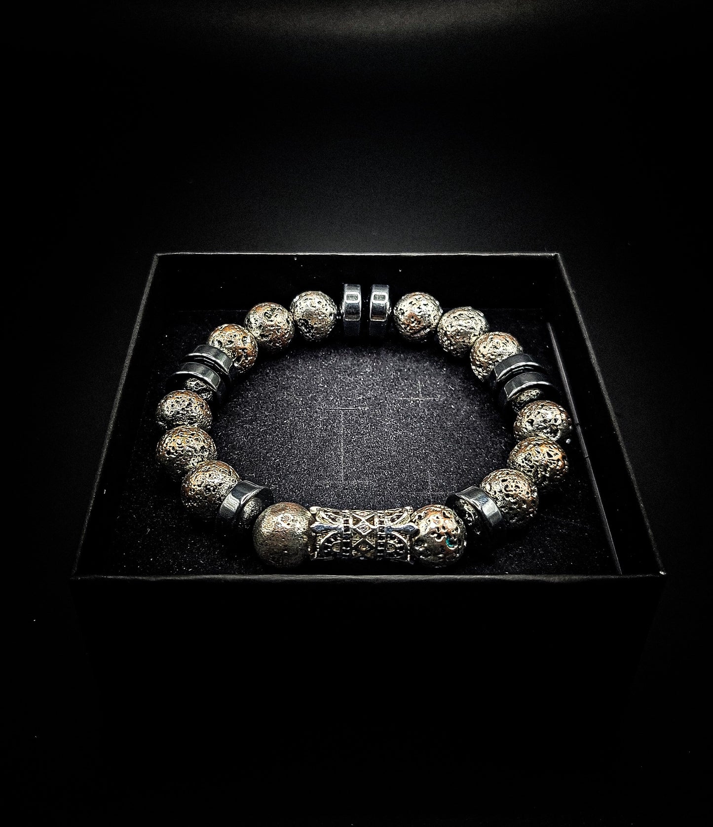 Men's 10mm Volcanic Rock Healing Bracelet