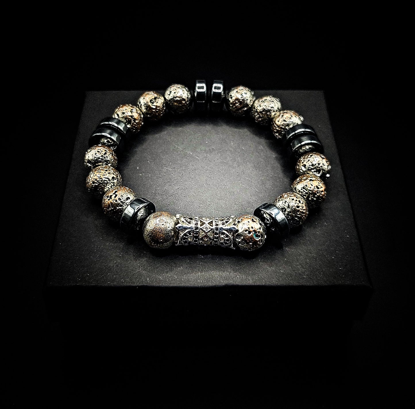 Men's 10mm Volcanic Rock Healing Bracelet