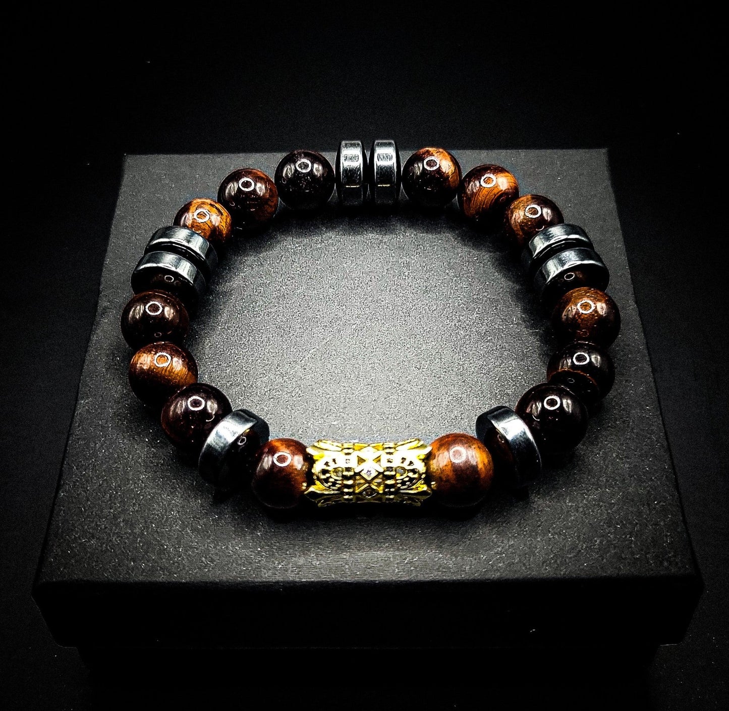 Men's 10mm Tiger's Eye business bracelet