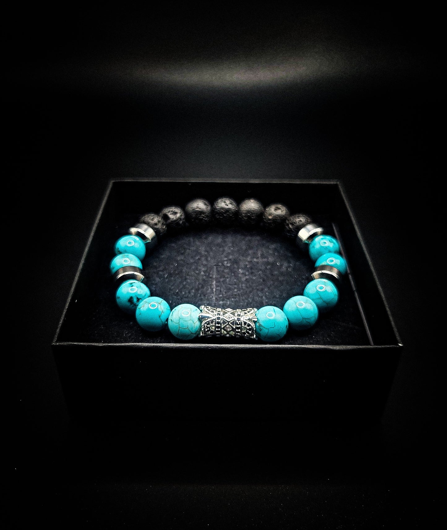 Men's/ Women's 10mm Turquoise stretch bracelet